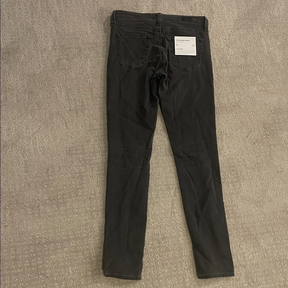 AG denim 26 aged denim black wash the legging super skinny ankle NWT $225